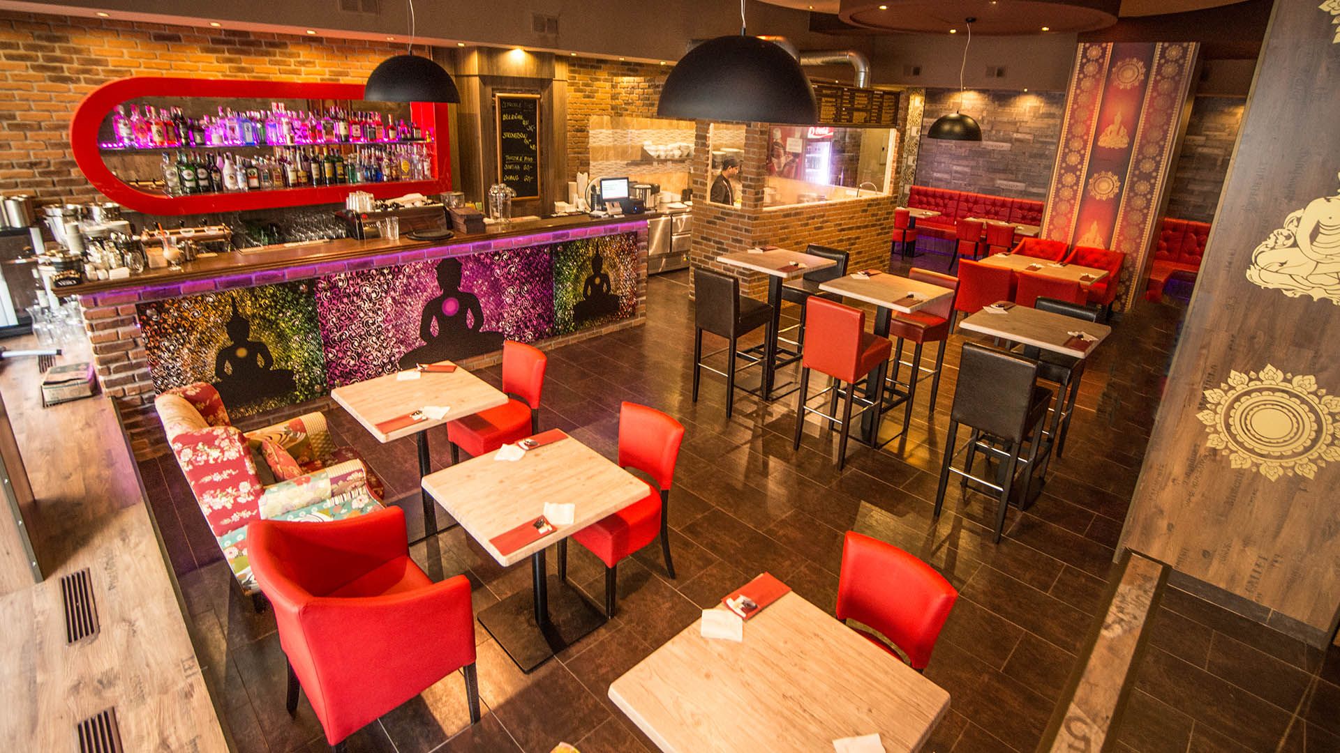 Interiér restaurace Singha